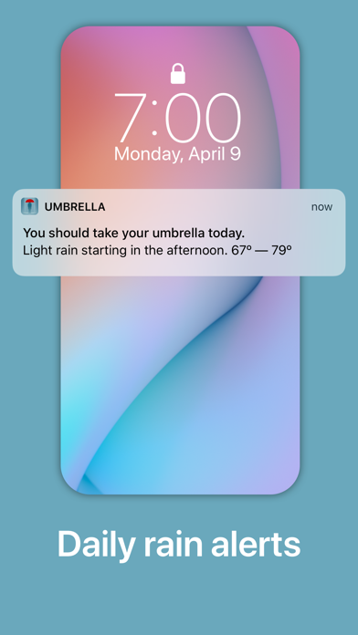 Umbrella – Daily rain alerts Screenshot