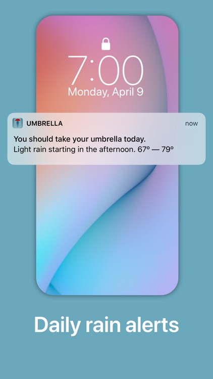 Umbrella – Daily rain alerts