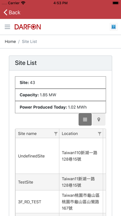 Screenshot #2 pour Darfon Solar Monitoring APP