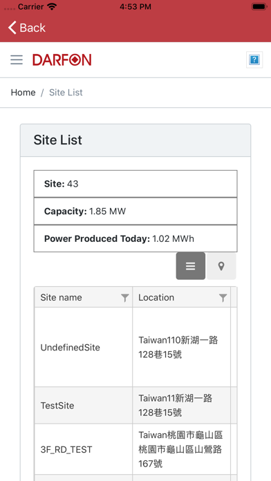 Darfon Solar Monitoring APP screenshot 2