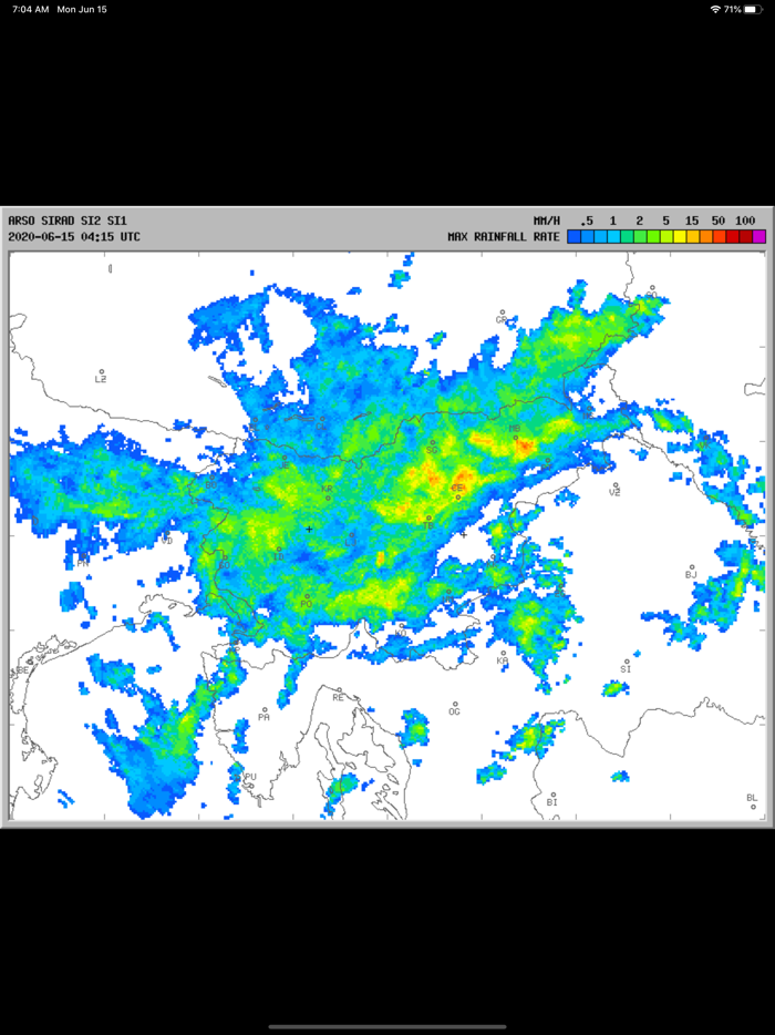 Padavine - Radarska slika