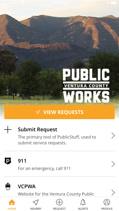 Ventura County Public Works Screenshot