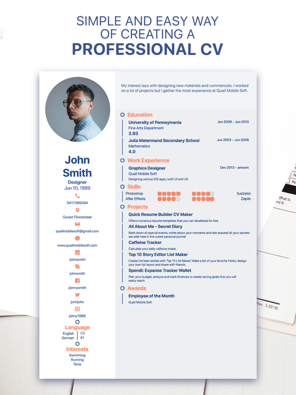 Screenshot #4 pour Modèle de CV Professionnel