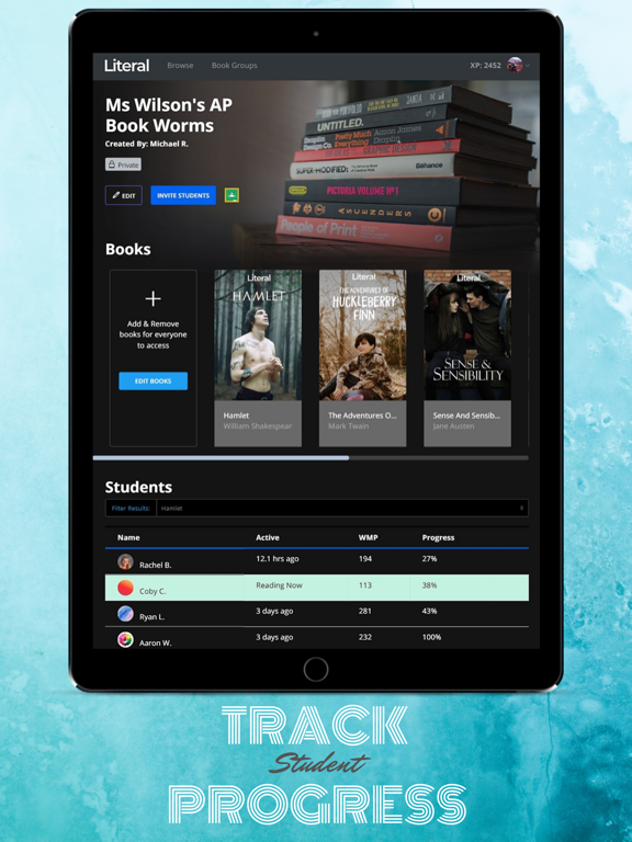 Literal: An Addictive Reader iPad screenshot 4 - Book app