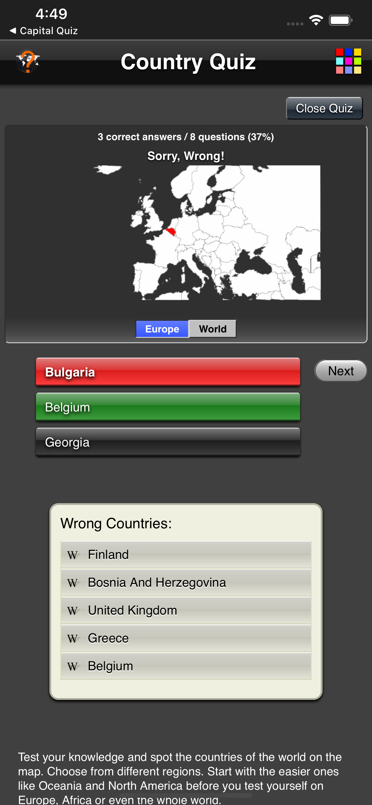 Country Quiz screenshot 4