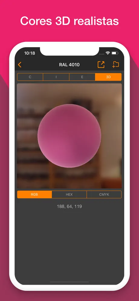 RAL: Paleta de cores. 3D color