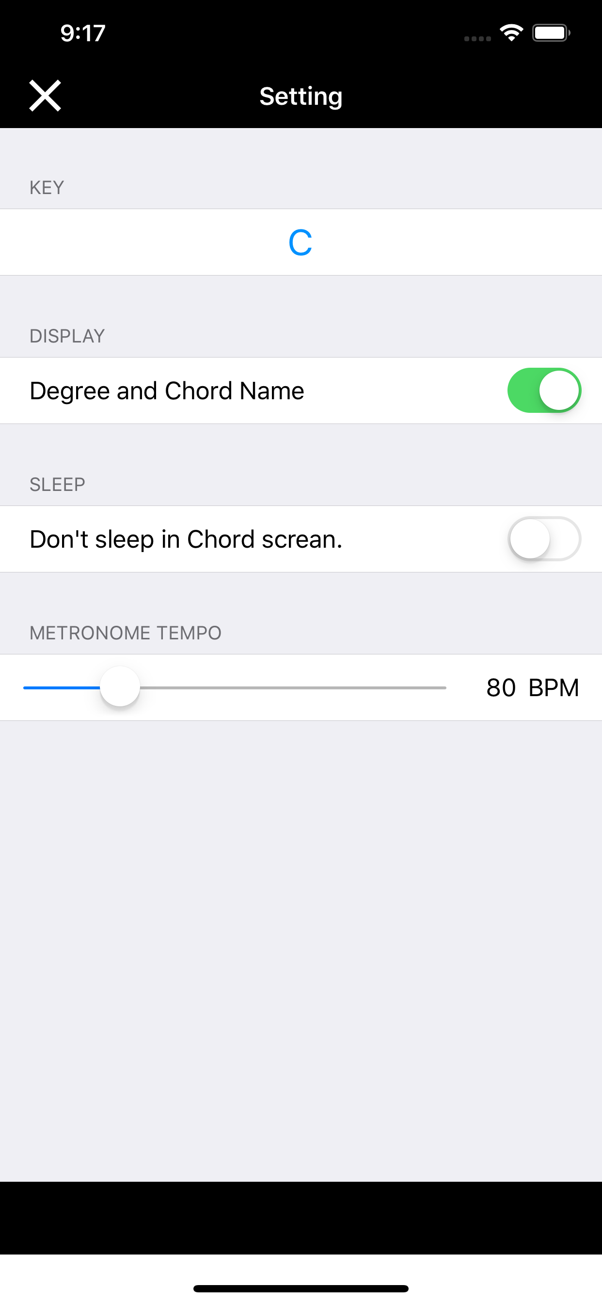 Chord Trainer - various key screenshot 4