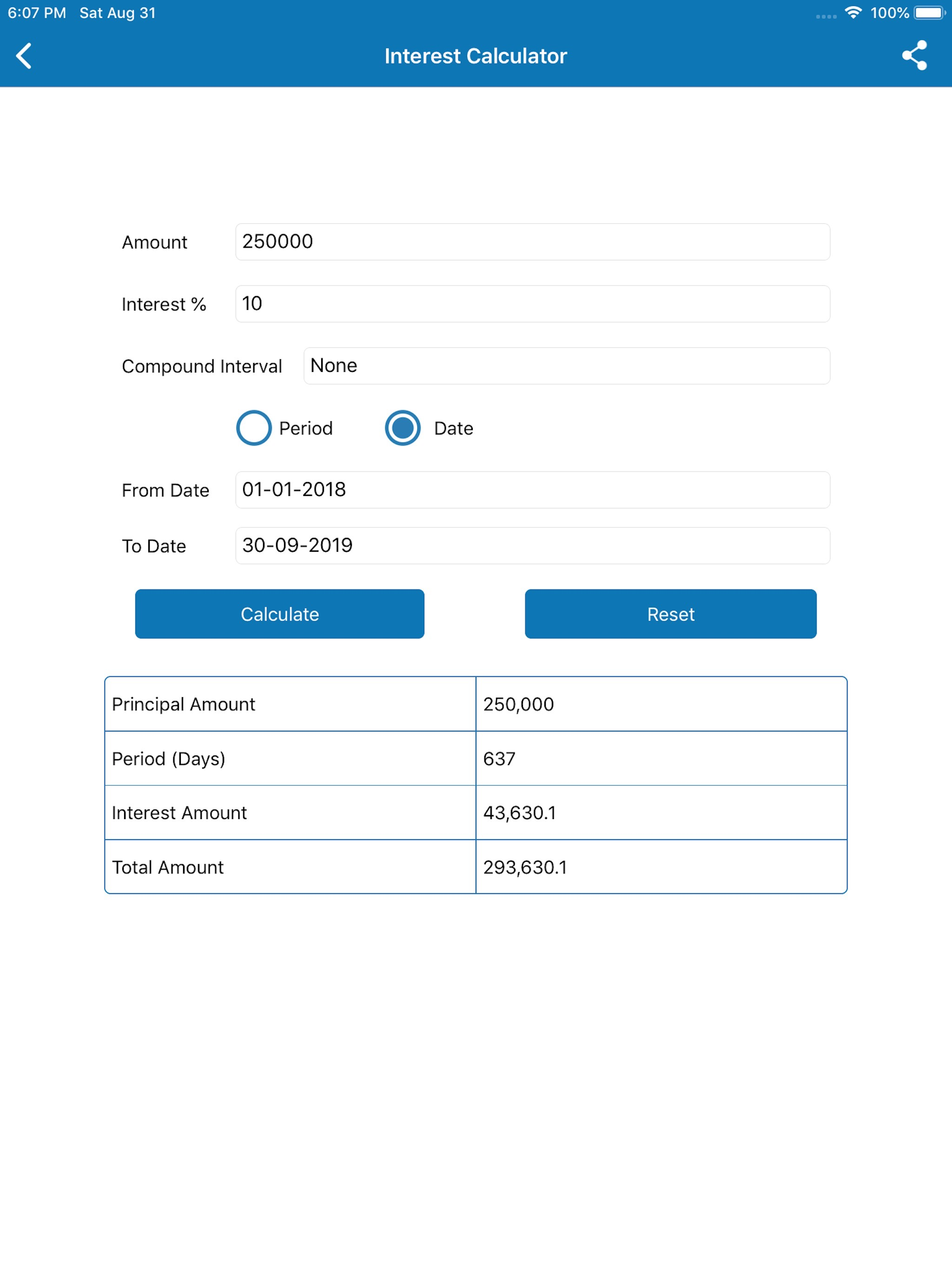Interest Calculator & Planner