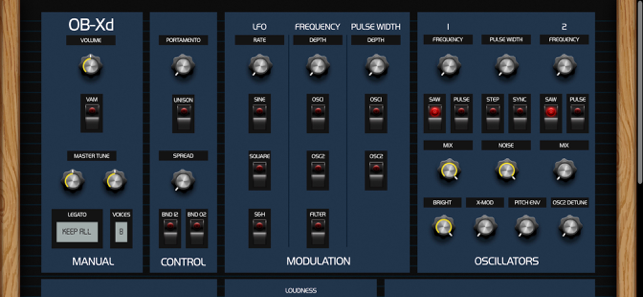 OB-Xd AUv3 Synth Screenshot