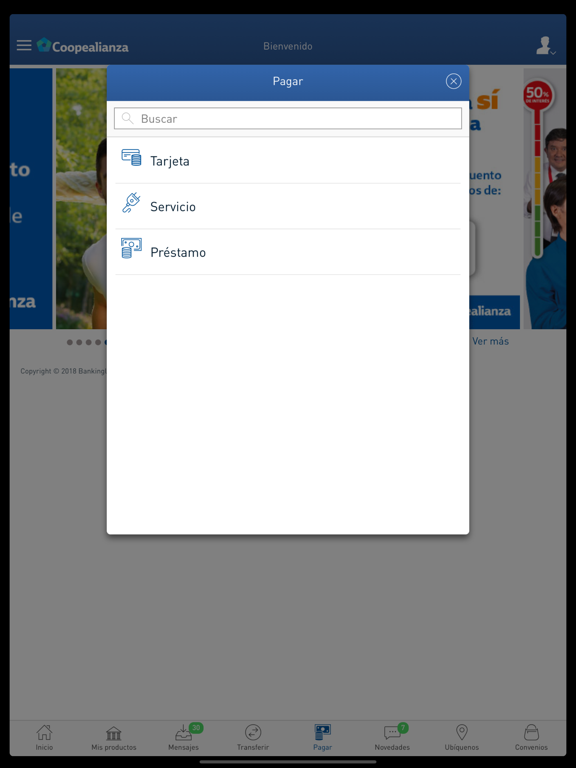 Coopealianza Virtual iPad screenshot 7 - Finance app