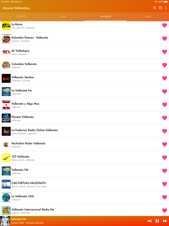 Screenshot #6 pour Musica Vallenatas Radio