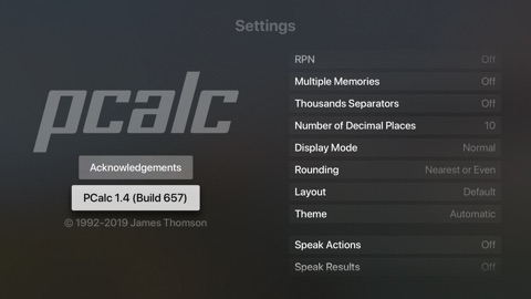 Screenshot #5 for PCalc TV