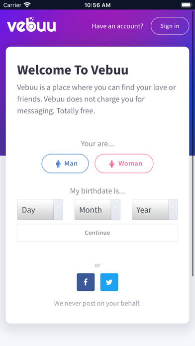Vebuu - Chat & Dating Screenshot 1 - AppWisp.com Vebuu - Chat & Dating Screenshot 1 - AppWisp.com