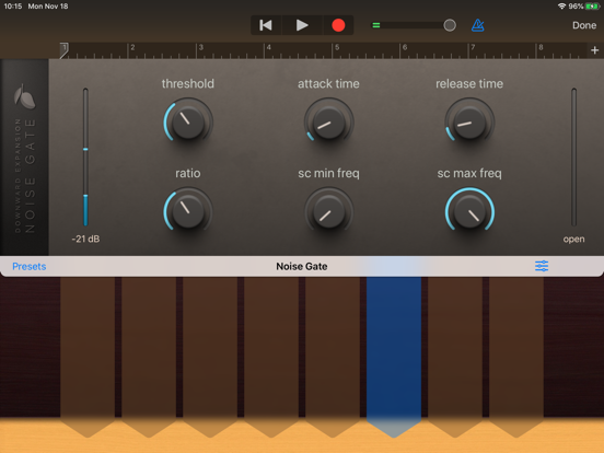 Noise Gate & Downward Expander iPad screenshot 4 - Music app