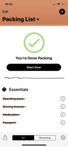 Travel Packing List screenshot #2 for iPhone