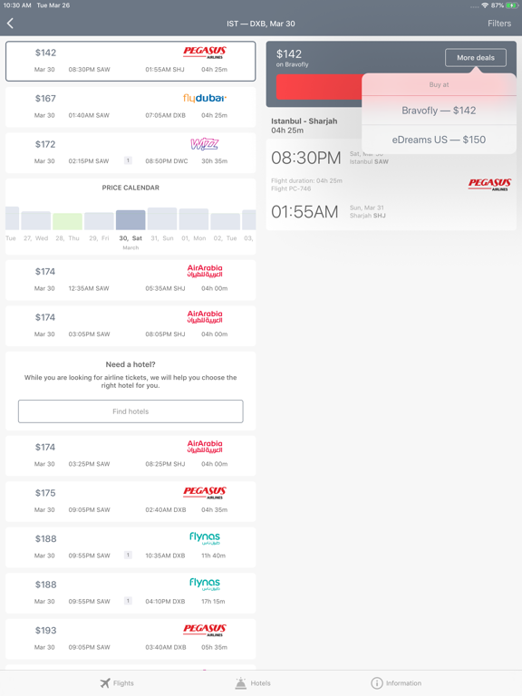 Screenshot #6 pour DubaiFlights: Tarifs de voyage