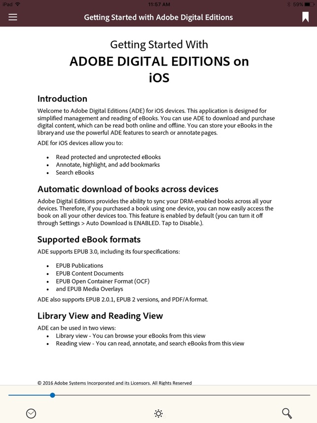 Adobe Digital Editions im App Store