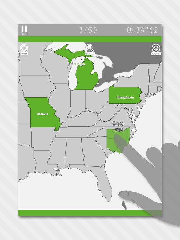 Screenshot #4 pour Enjoy Learning U.S. Map Puzzle