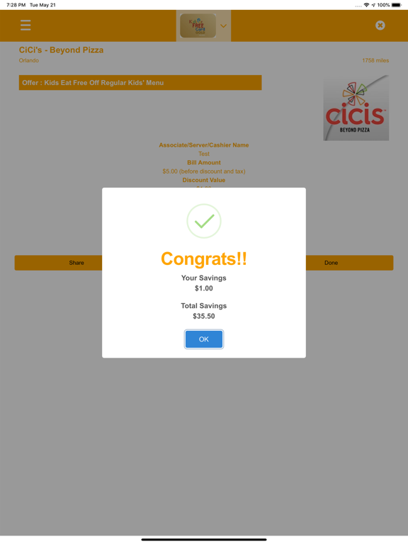 Play 4Less Card iPad screenshot 5 - Food & Drink app