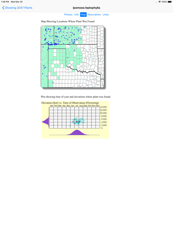 Oklahoma Wildflowers iPad screenshot 5 - Education app