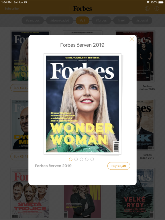 Forbes Česko iPad screenshot 2 - Business app