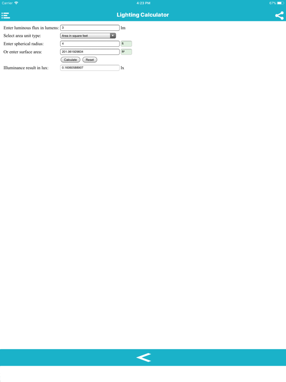 Screenshot #6 pour Lighting Calculation