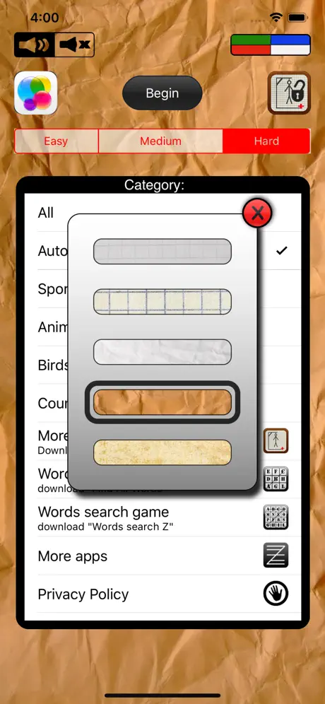 hangman - words game