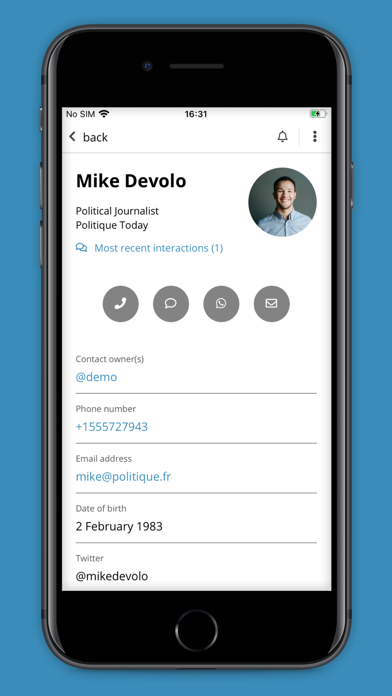 Stakeholder Engagement Tool Screenshot