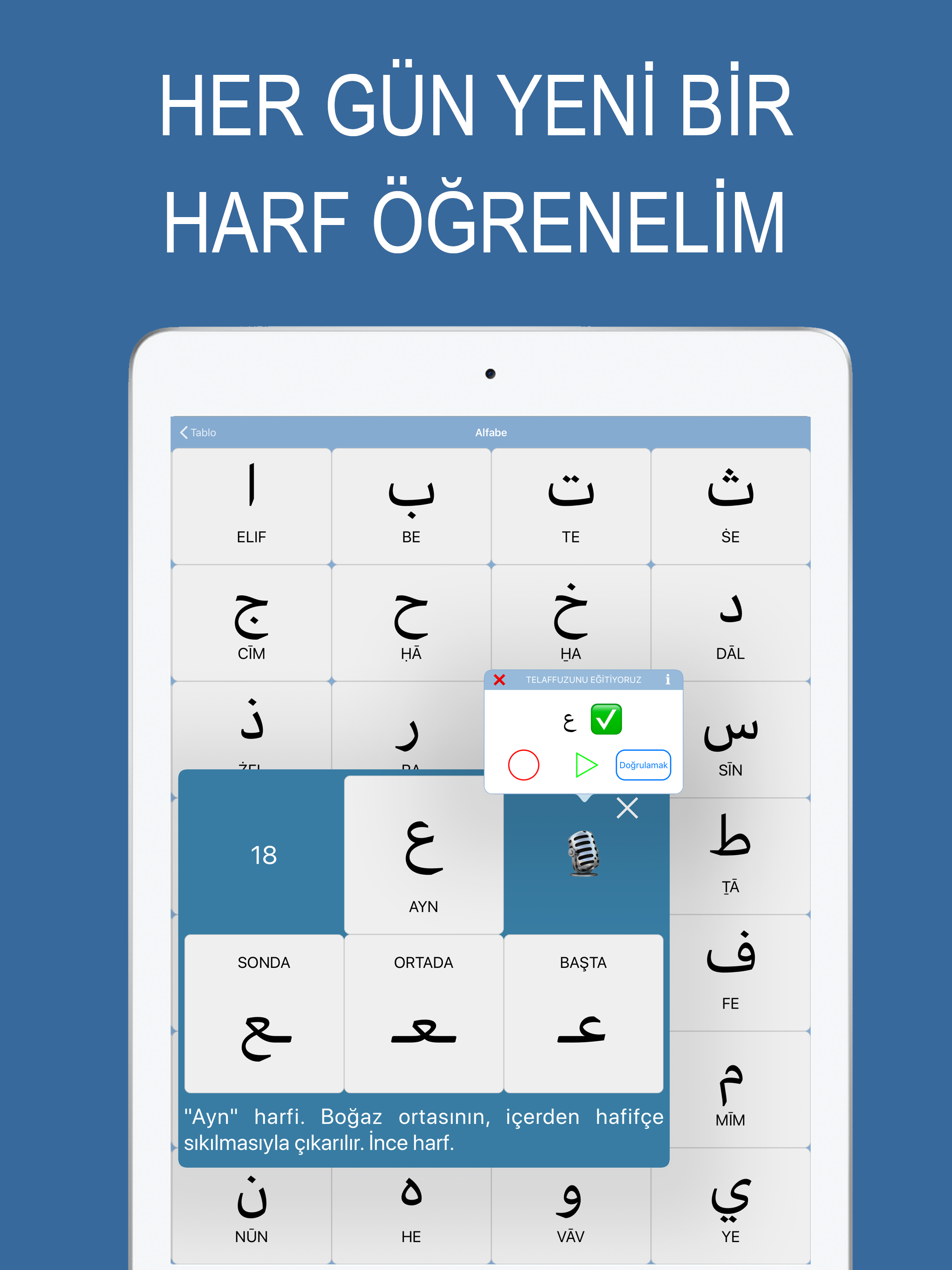 Arap alfabesi - arapça harfler