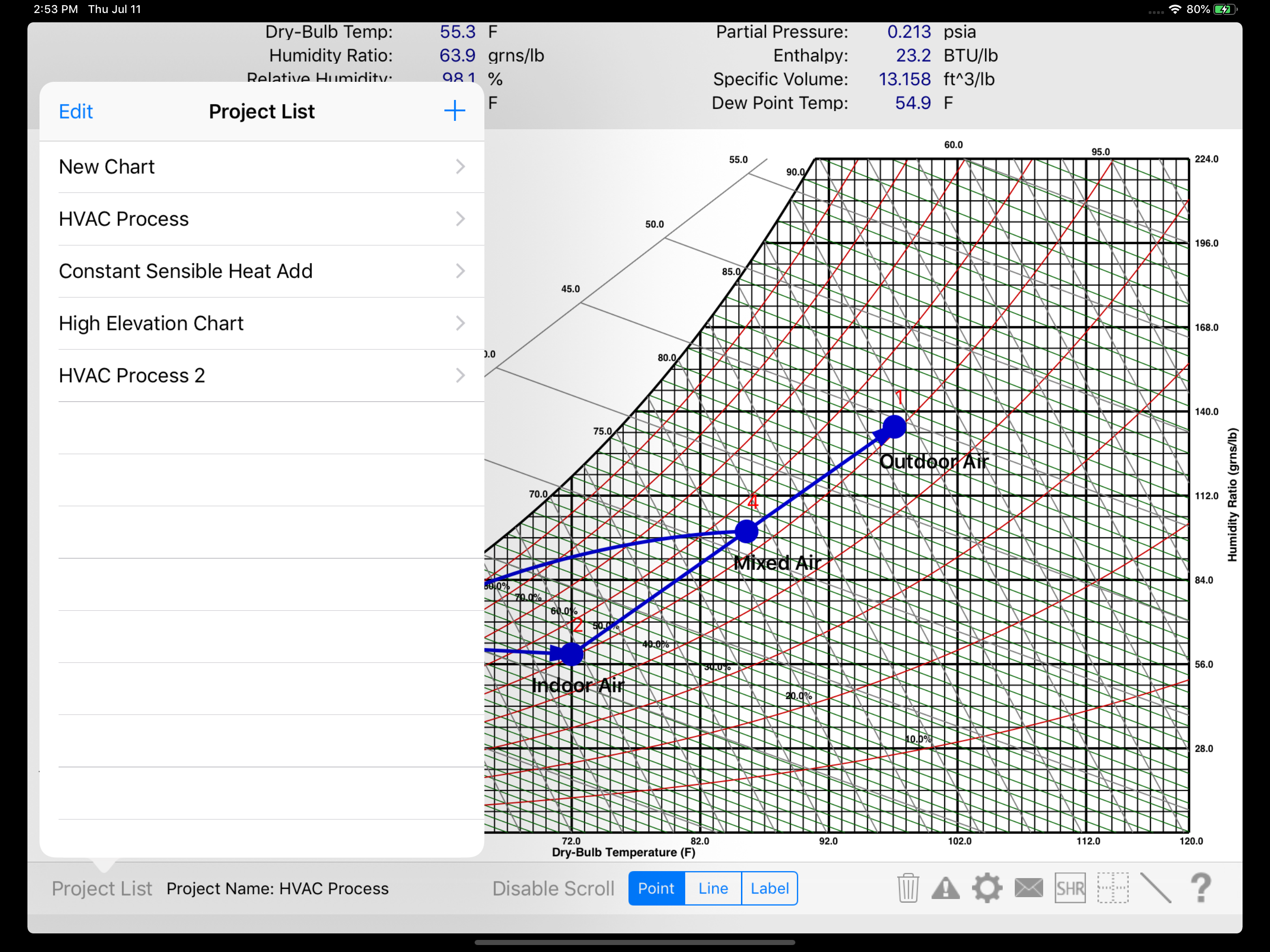 ASHRAE Psychrometric Chart screenshot 6