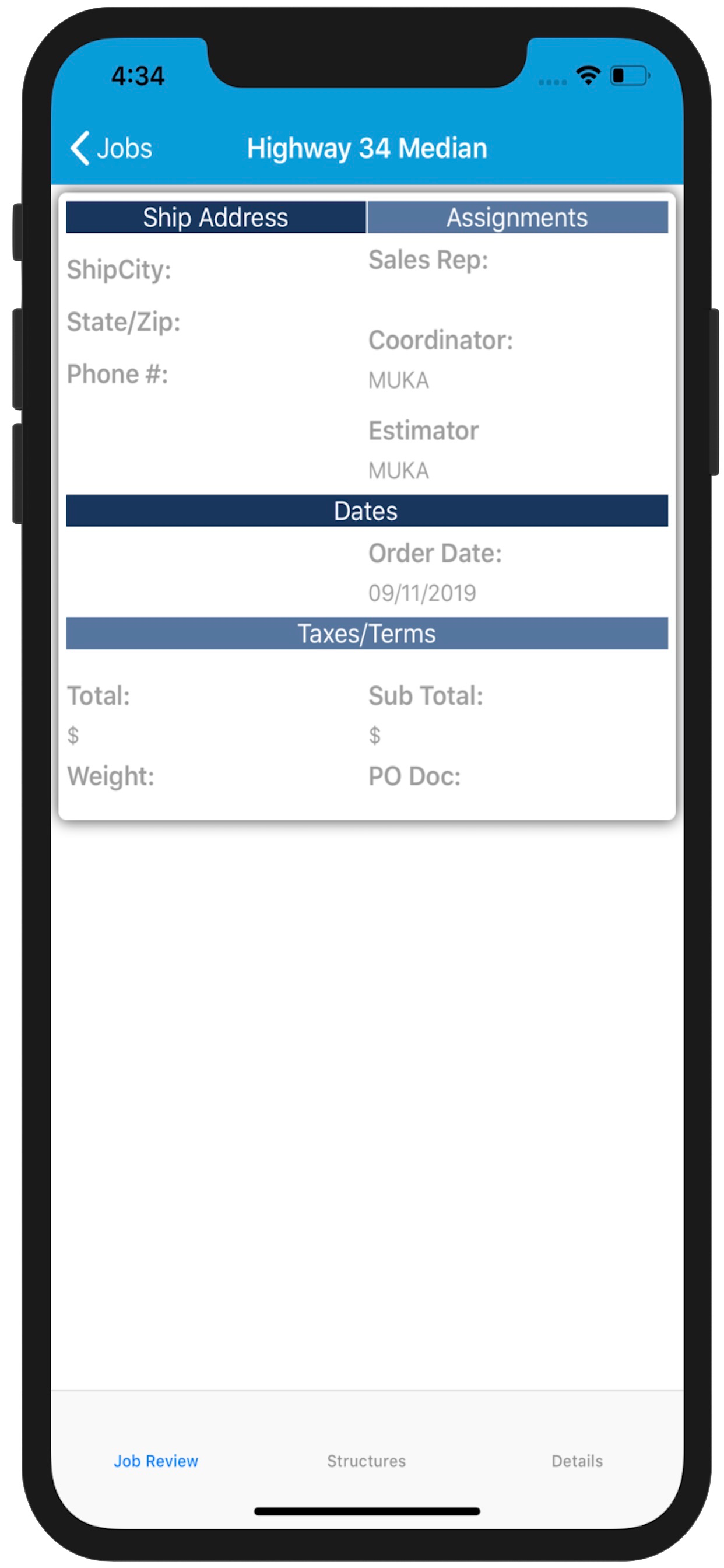 Contractor Hub App