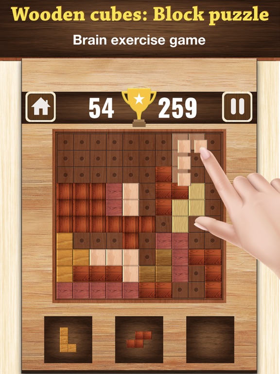 Screenshot #4 pour Wooden cubes: Block puzzle