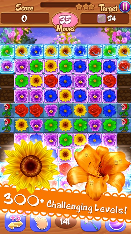 Flower Mania Match 3 Game By Luz Gonzalez