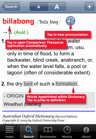 Australian Oxford Dictionary screenshot 2