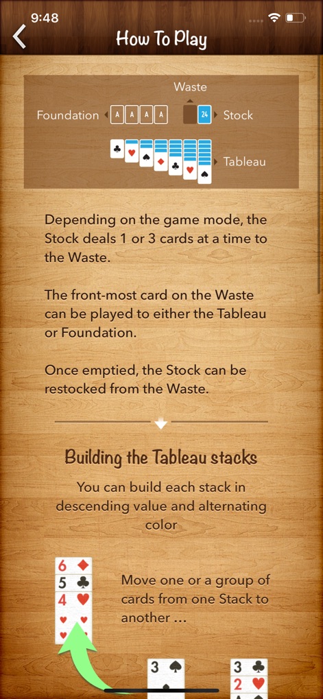 Solitaire Klondike game cards - Games App | MWM