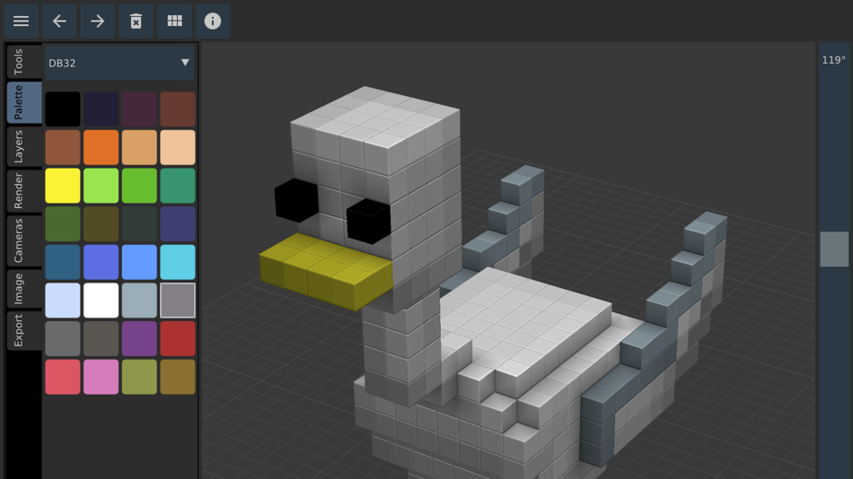 #3. Goxel 3D Voxel Editor (iOS) By: Noctua Software Ltd