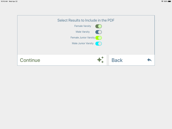 Track and Field Scorebook iPad screenshot 5 - Sports app