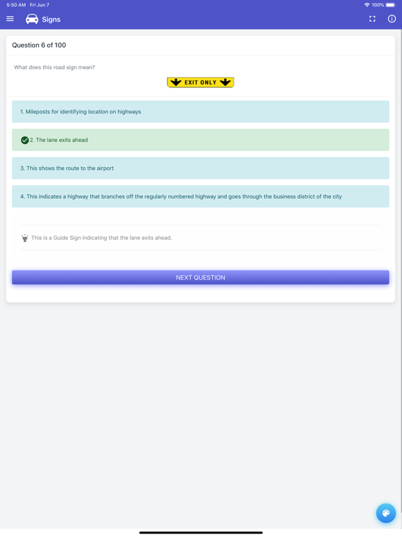 TN DMV Test iPad screenshot