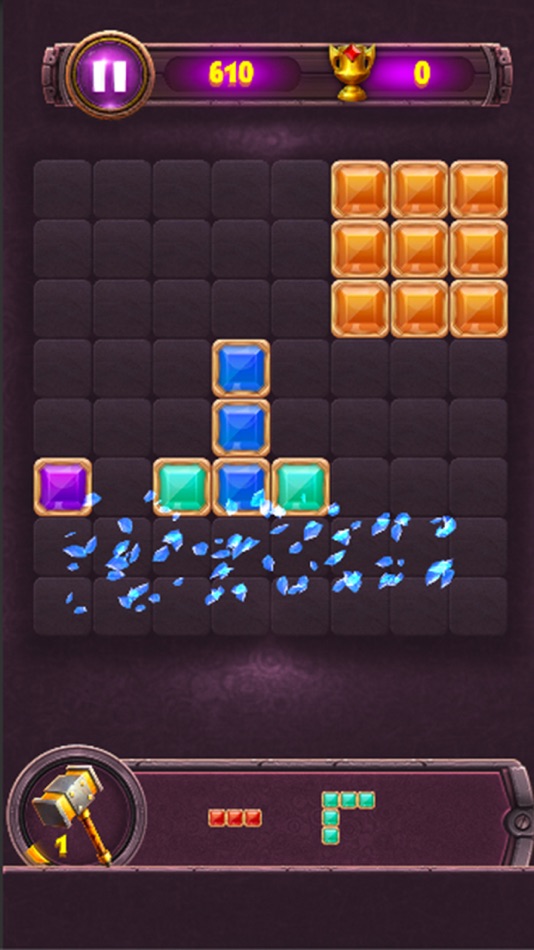 #2. Jewel block puzzle game (iOS) 由: BigCode Games Pvt Ltd