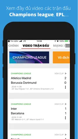 Game screenshot SB Tin bóng đá - clip C1, EPL mod apk