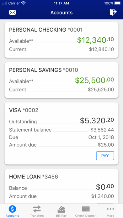 Putnam County Bank Screenshot