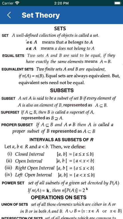 Math Formula for 11th 12th