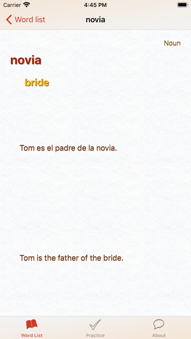 Screenshot #2 pour Spanish Word of the Day HD
