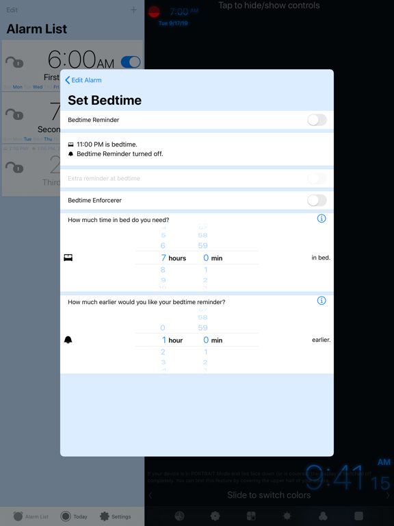 Memory Alarm Clock iPad screenshot 8 - Utilities app