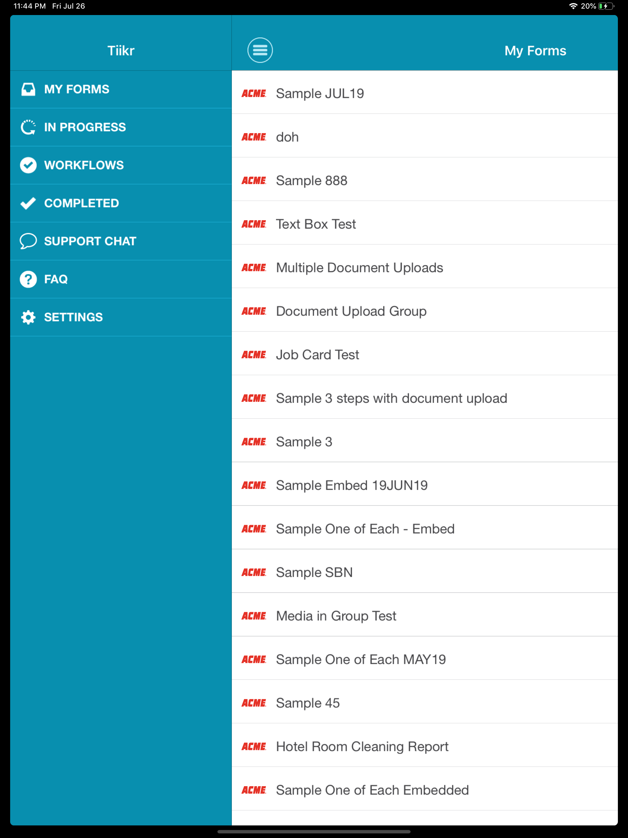 Tiikr - Forms and Workflows