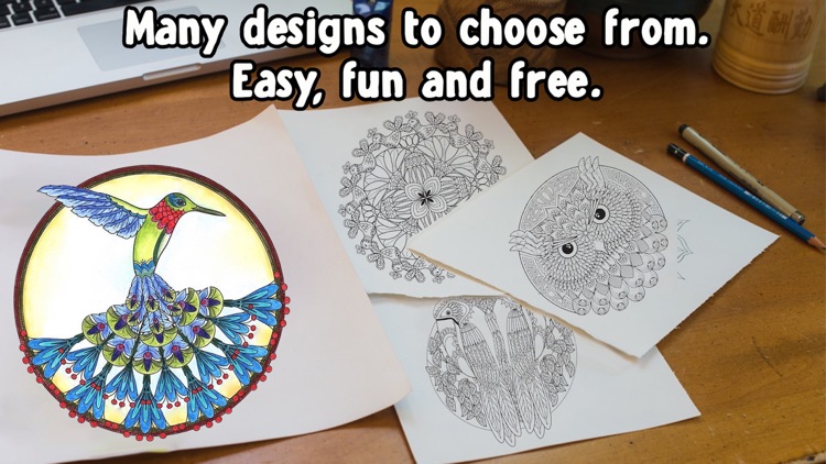 Birds Mandala Coloring - Relax screenshot-4