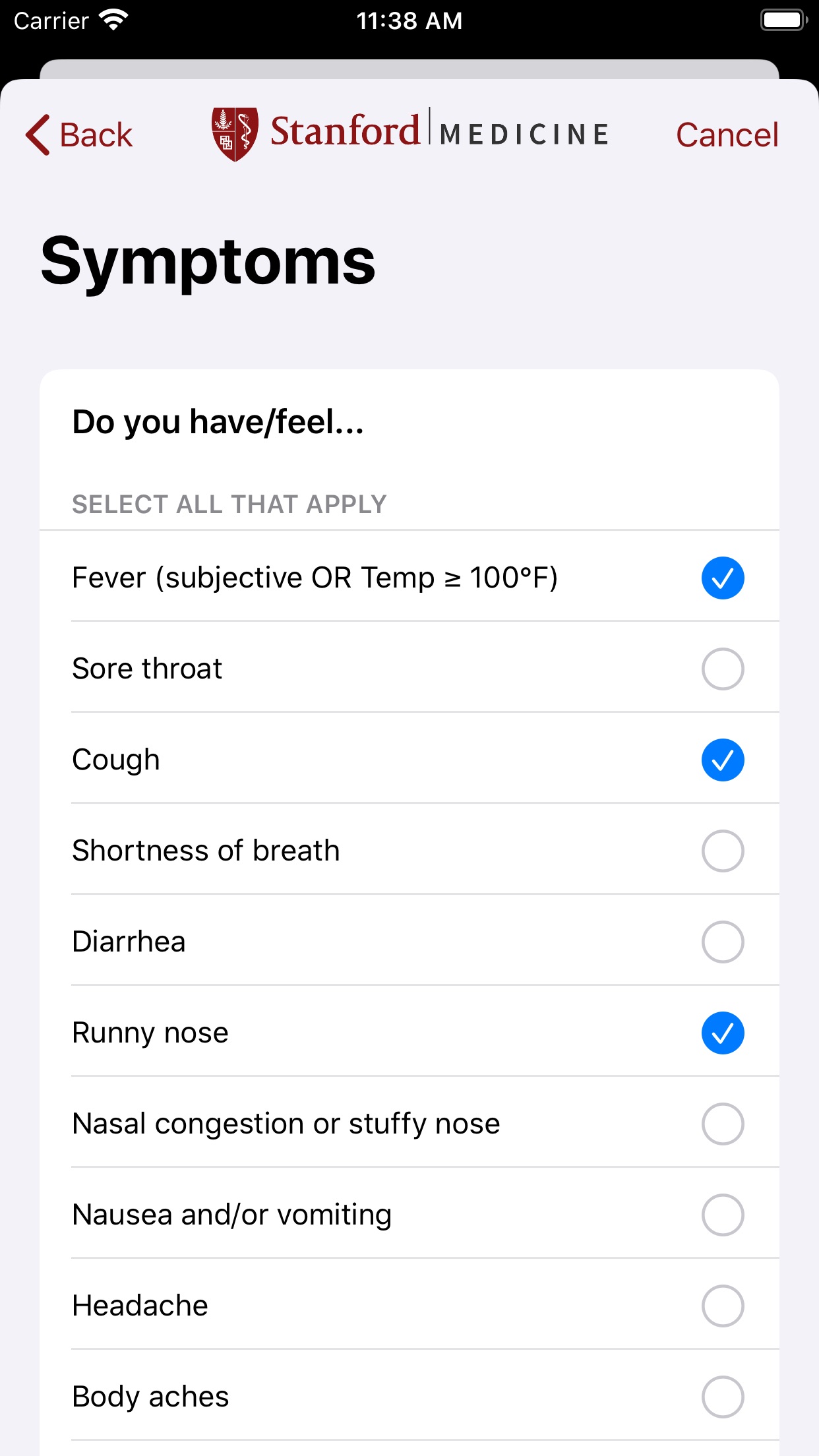 Screenshot do app First Responder COVID-19 Guide
