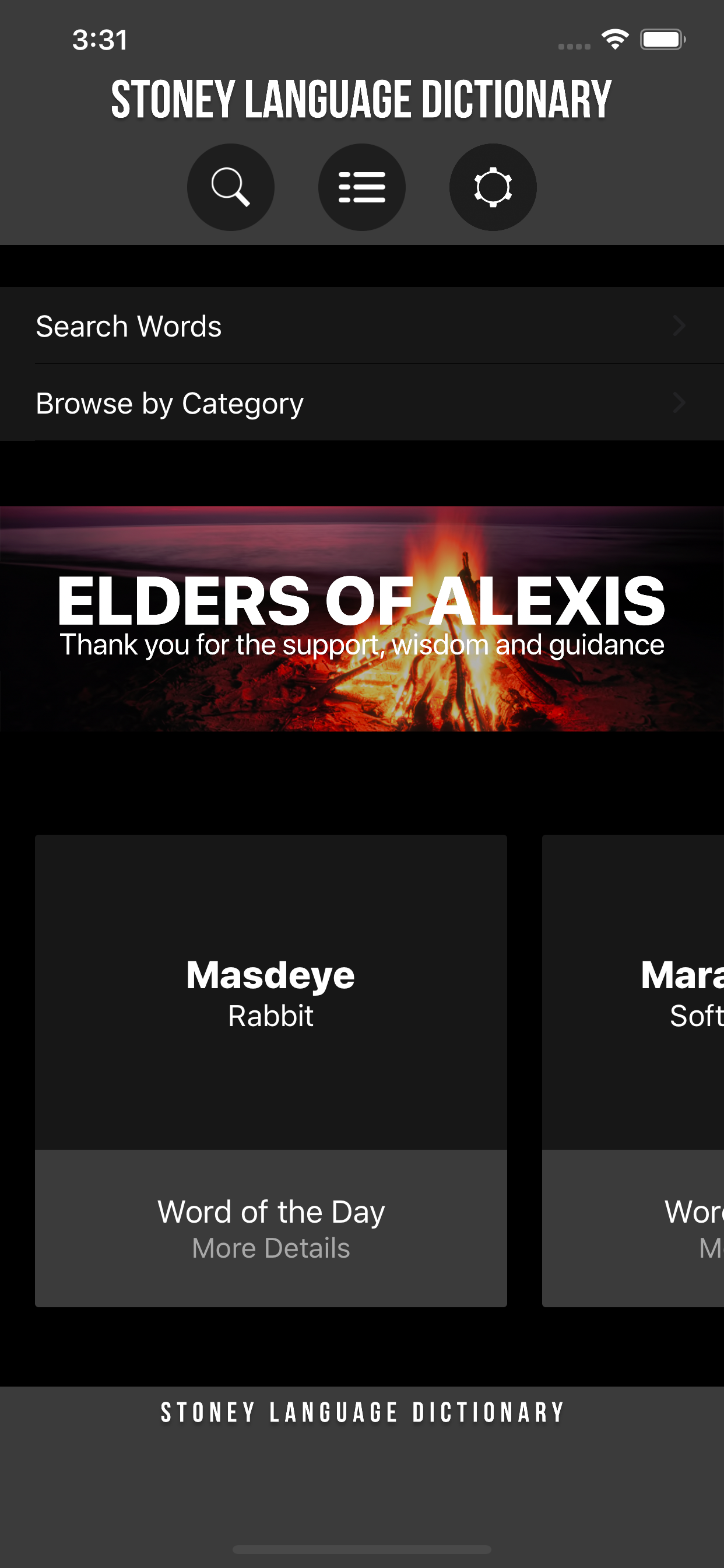 Stoney Language Dictionary