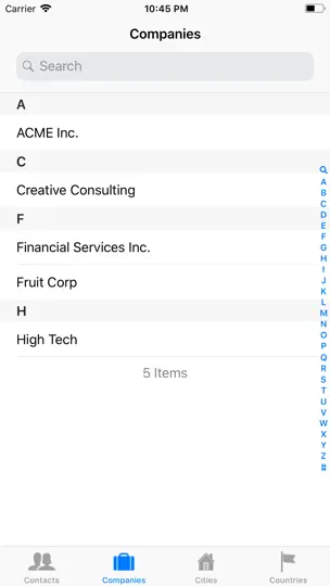 Captura de pantalla de Contacts XT: Contactos en iPhone 4