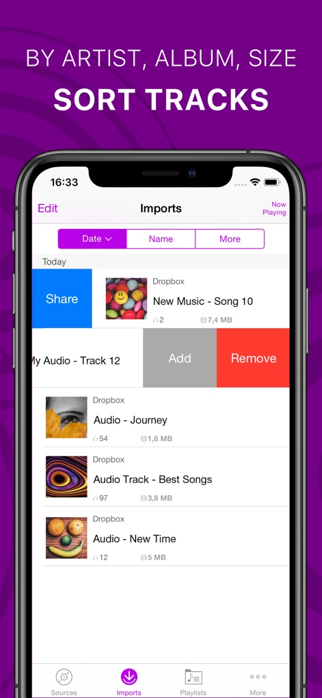 Offline Music Player & Cloud - offline-music-player-sort-tracks